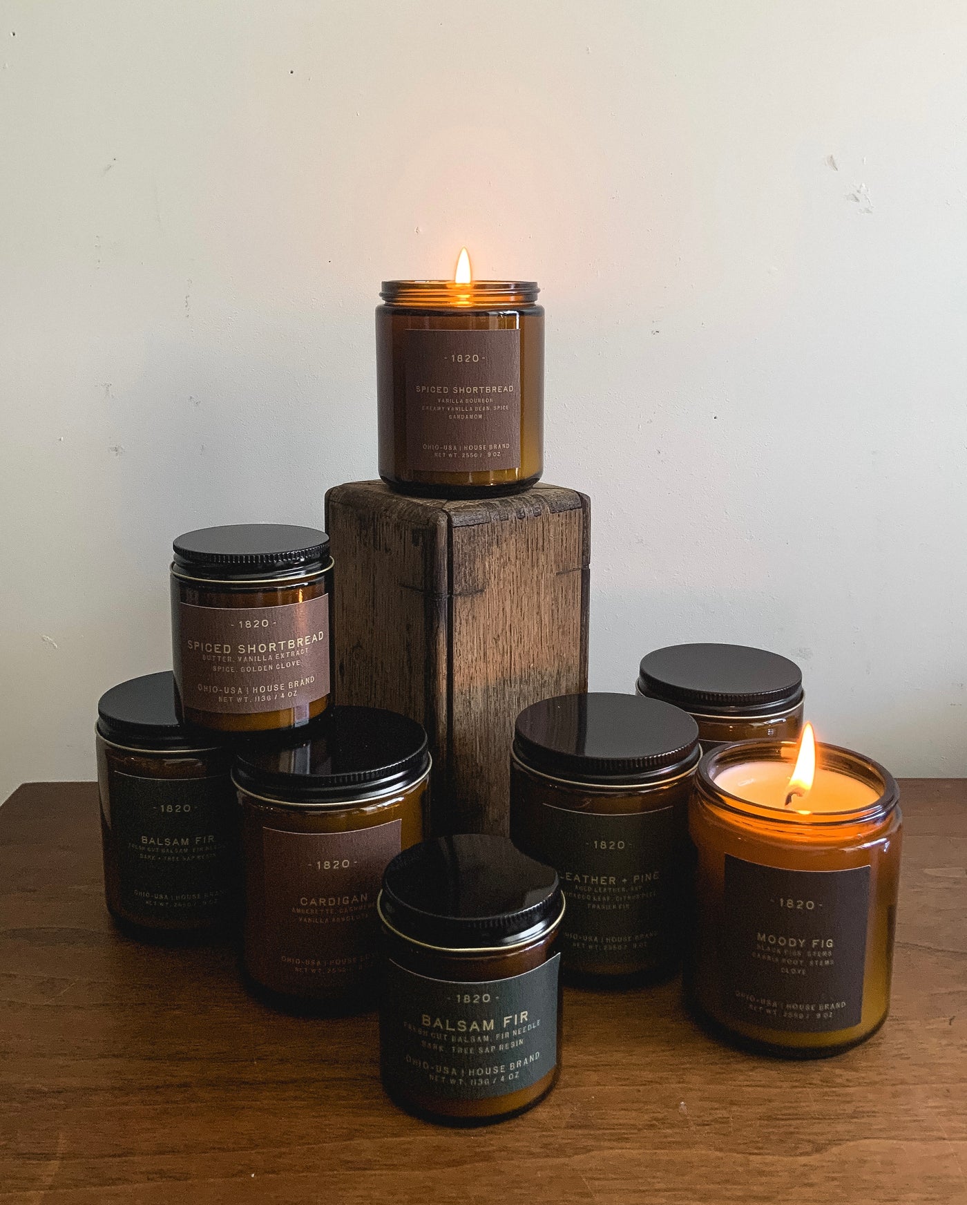 New!  1820 House Brand Holiday 9 oz Candle