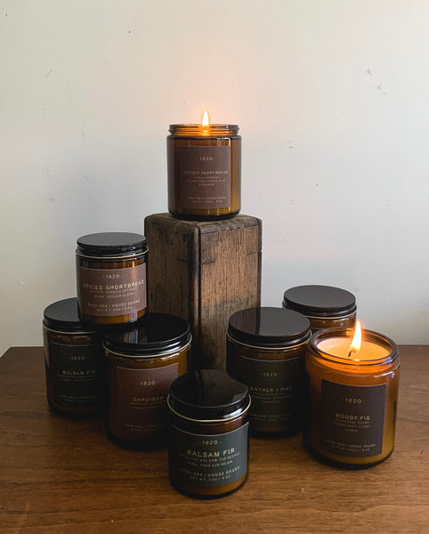 New!  1820 House Brand Holiday 9 oz Candle
